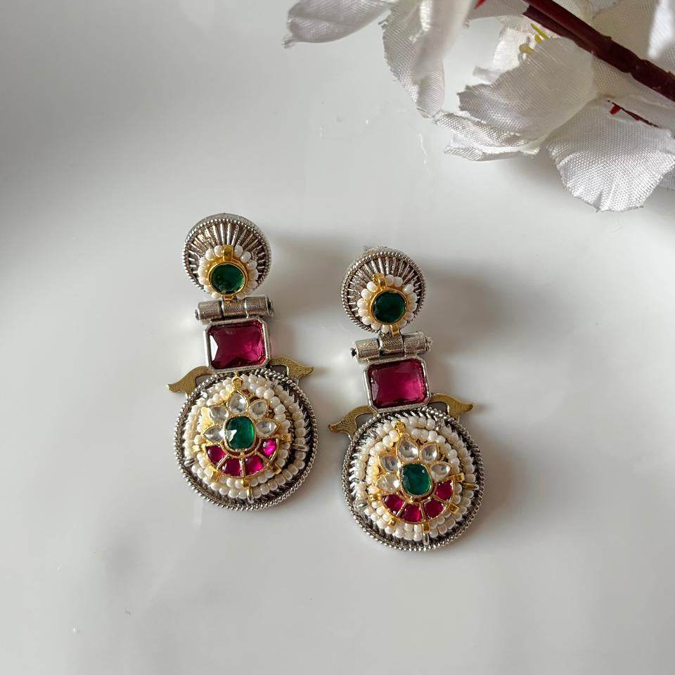 Maya Pacchi Kundan earring - Alankrent Luxe