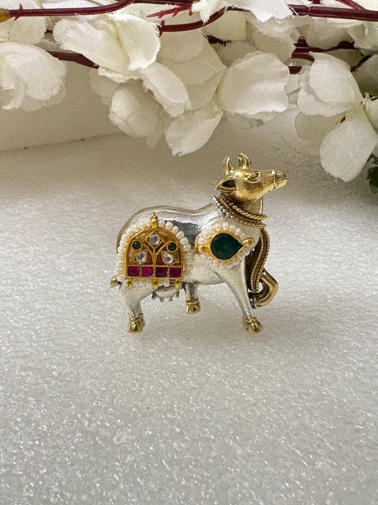 Gauprada Pachhi Kundan Statement Ring