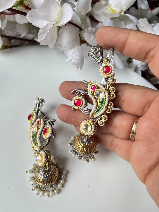 Pacchi Kundan Fusion Dual tone Earcuff