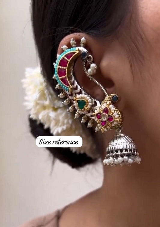 Pacchi Kundan Fusion Dual tone Earcuff