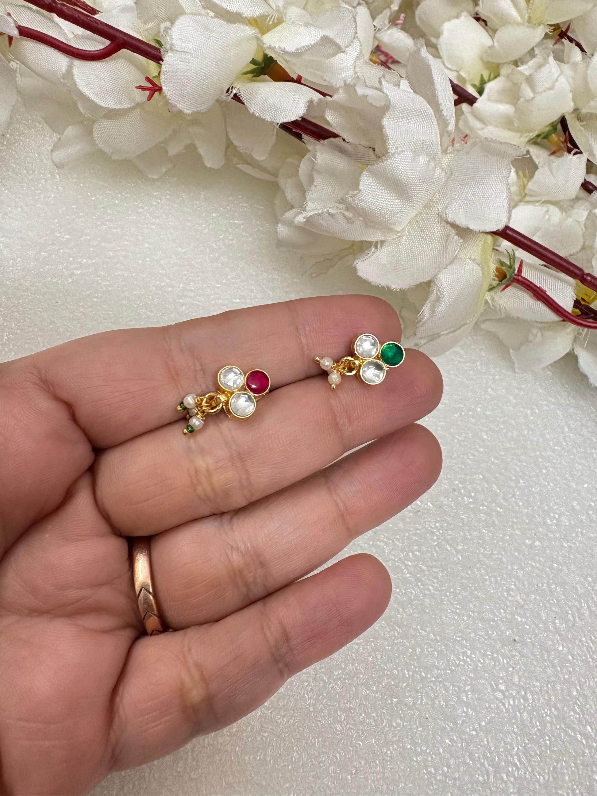 Pacchi Kundan Nose Pin - Alankrent Luxe