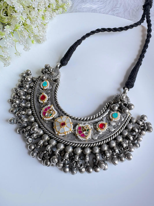 Muktavali Kundan Statement Necklace | MOP Kundan Statement Necklace | Premium Traditional Indian Ethnic Jewellery