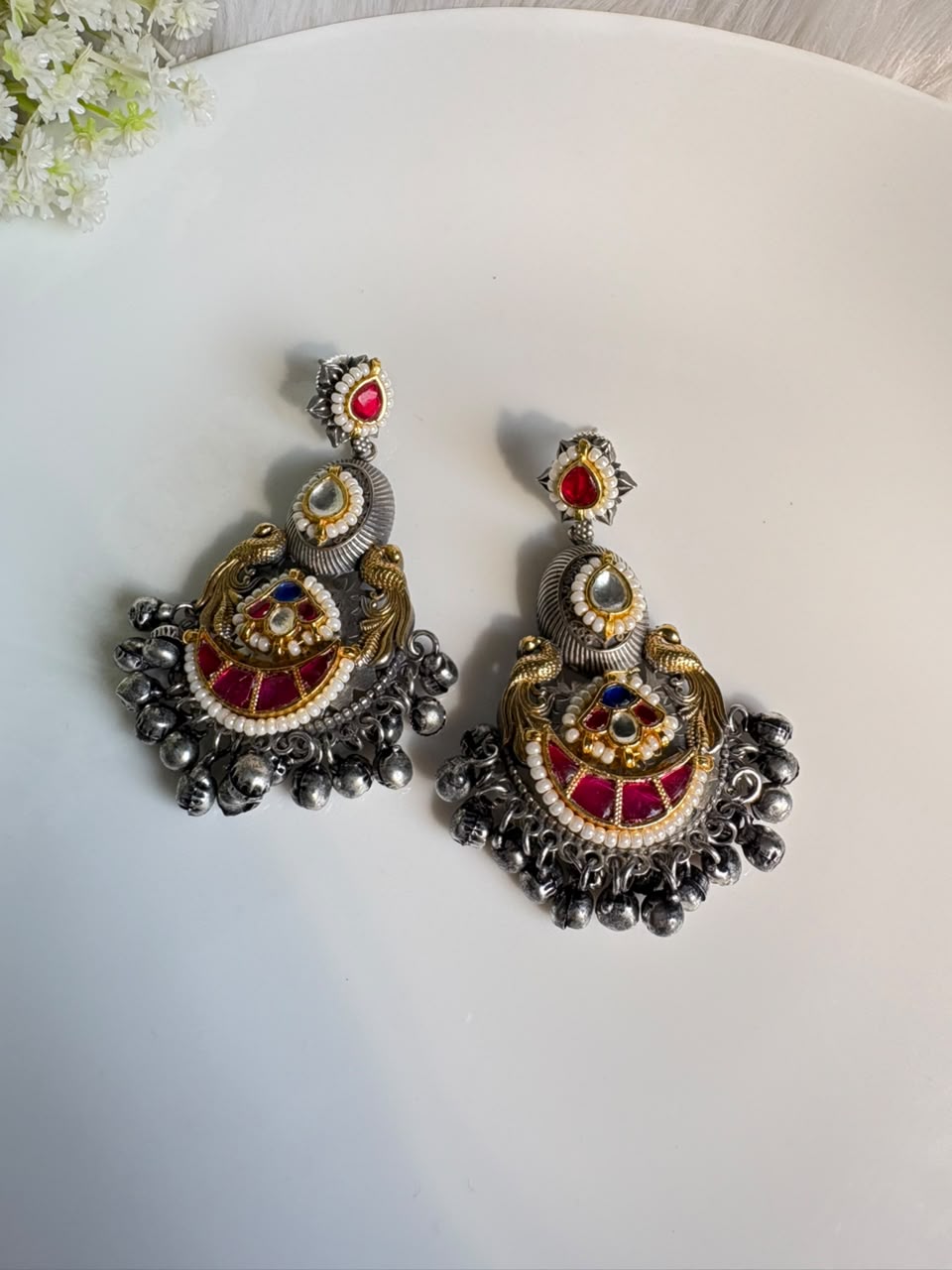 Ghungurika Kundan SLA Fusion Earrings | Kundan Ghungroo SLA Fusion Earrings for Women | Traditional Indian Ethnic Jewellery