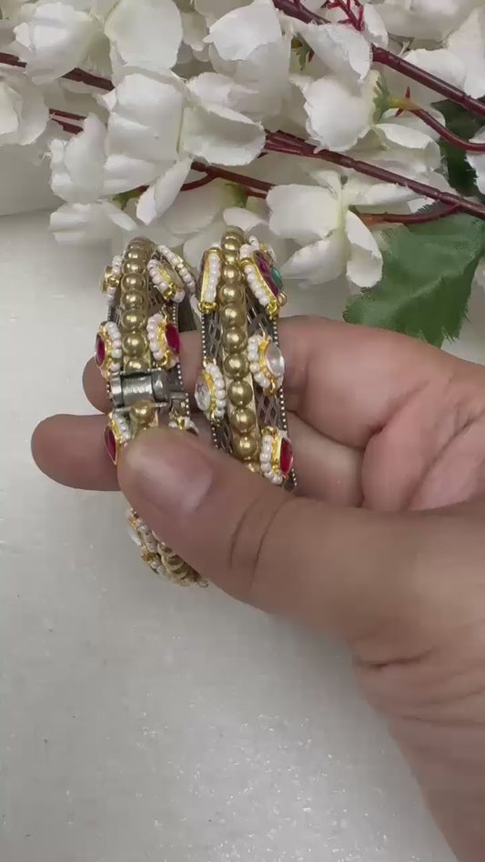 Rani Kundan & Jali Work Kada (Pair) | Small Sizes 2.2/2.4