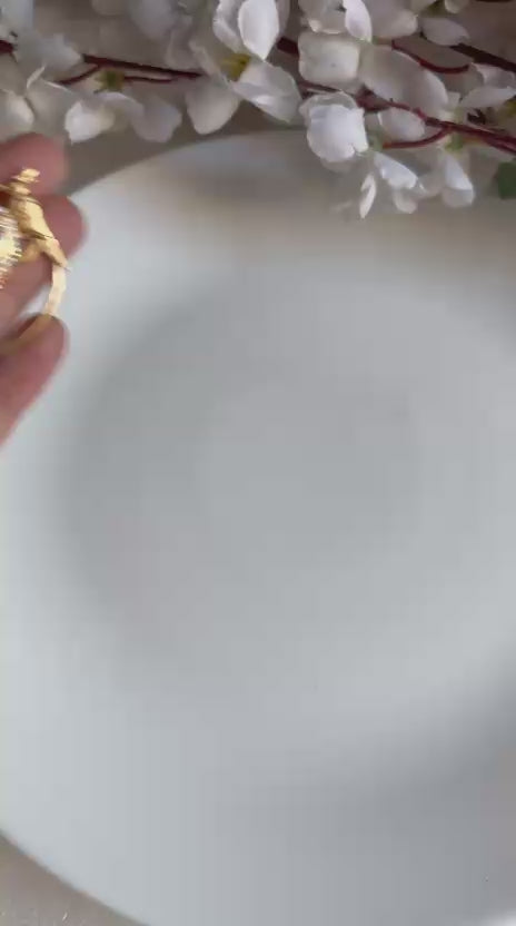 Temple-Inspired Kundan Statement Hoop Earrings with Bird Motifs | Alankrent