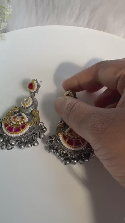 Ghungurika Kundan SLA Fusion Earrings | Kundan Ghungroo SLA Fusion Earrings for Women | Traditional Indian Ethnic Jewellery