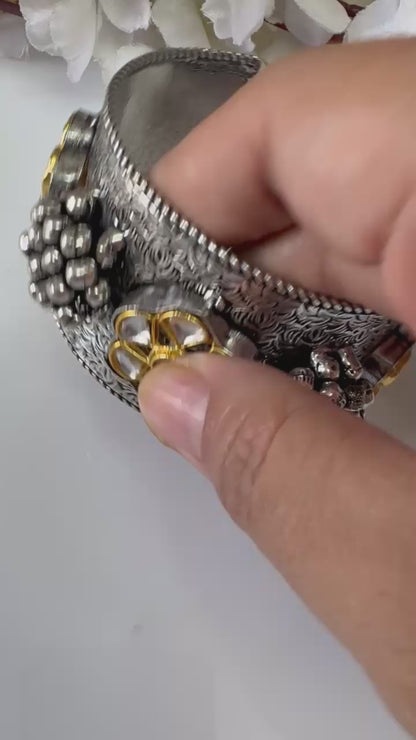 Aabharan Cuffs – Premium Kundan Brass Handcuffs