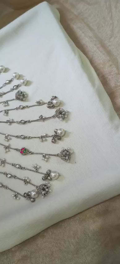 Lambodari Lamba Tassel Haar Set | Long Tassels Fusion Necklace with Earrings | Stylish Indian Ethnic Jewellery