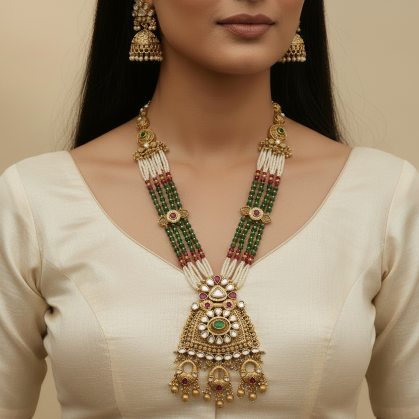 Zivara Polki Haar Set