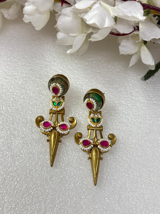 Fusion Earrings in German Silver dual tone
