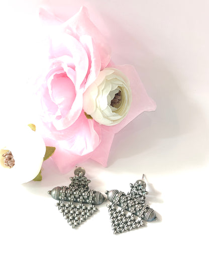 Affordable Silver-Look Ethnic Earrings | Collection of Studs & Danglers for Women