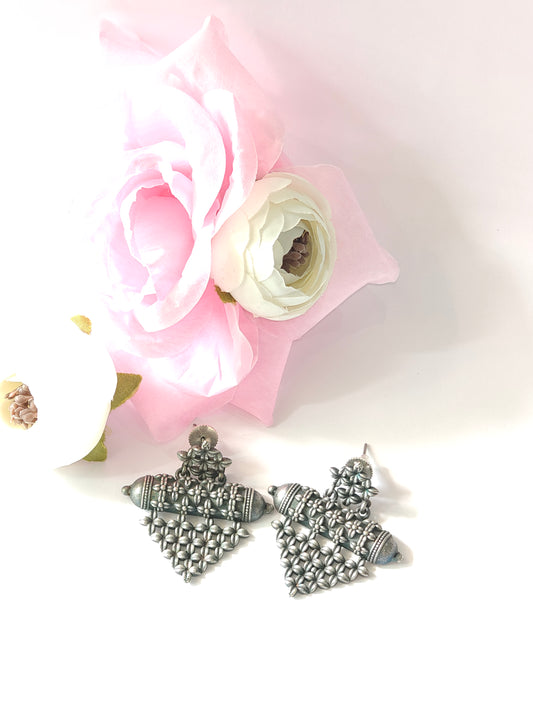 Affordable Silver-Look Ethnic Earrings | Collection of Studs & Danglers for Women
