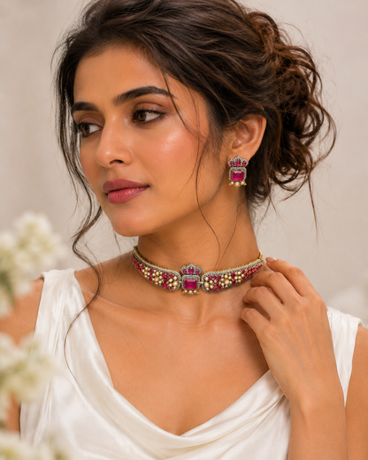 Vasundhara Multicolour Kundan Choker | Premium Traditional Indian Jewellery for Women