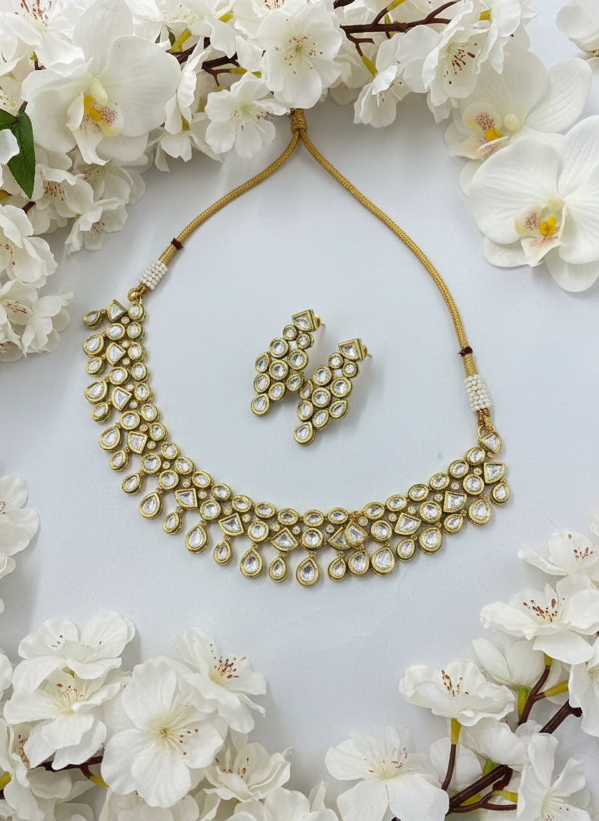 Sukeshi PolkiGlow Kundan Choker Set – Premium Polki Necklace & Earrings | Alankrent