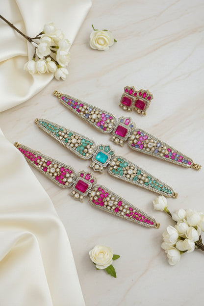 Vasundhara Multicolour Kundan Choker | Premium Traditional Indian Jewellery for Women