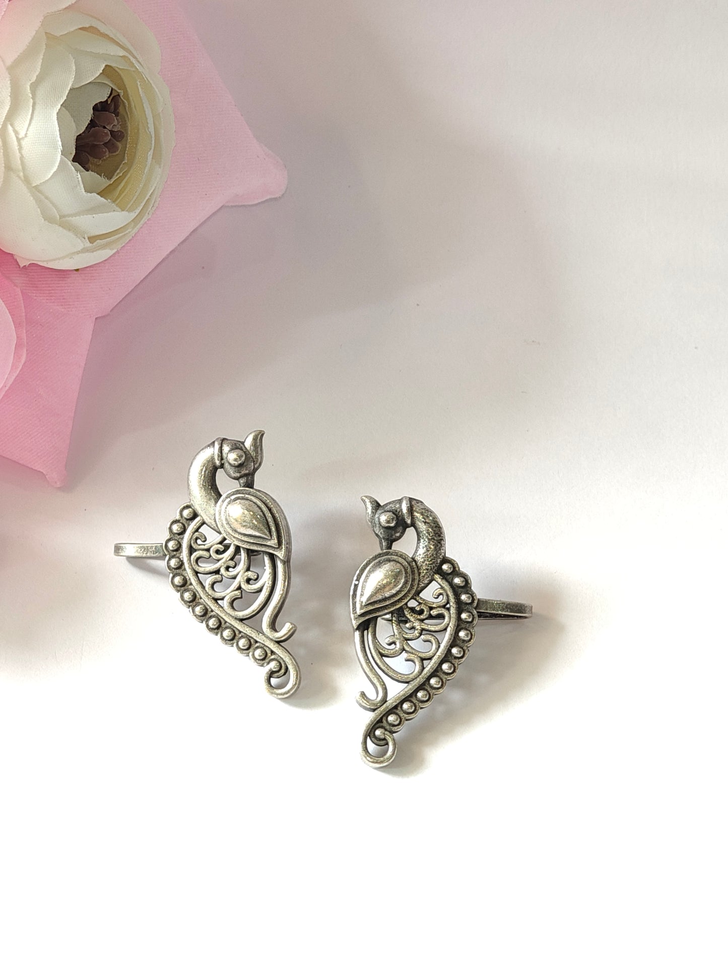 Affordable Silver-Look Ethnic Earrings | Collection of Studs & Danglers for Women