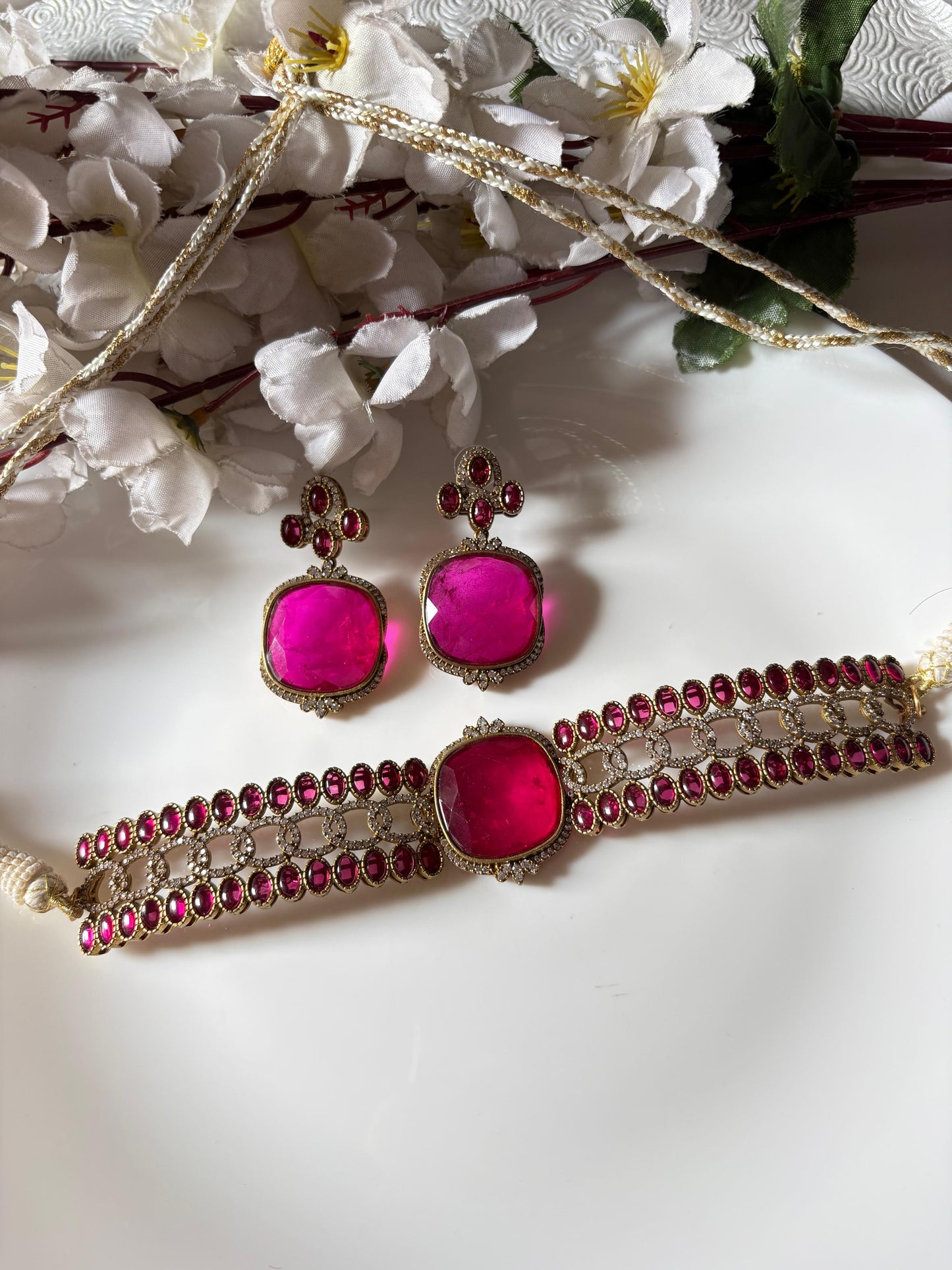 Riwaayat Marble Stone Necklace Set | Royal Ethnic Jewellery Collection