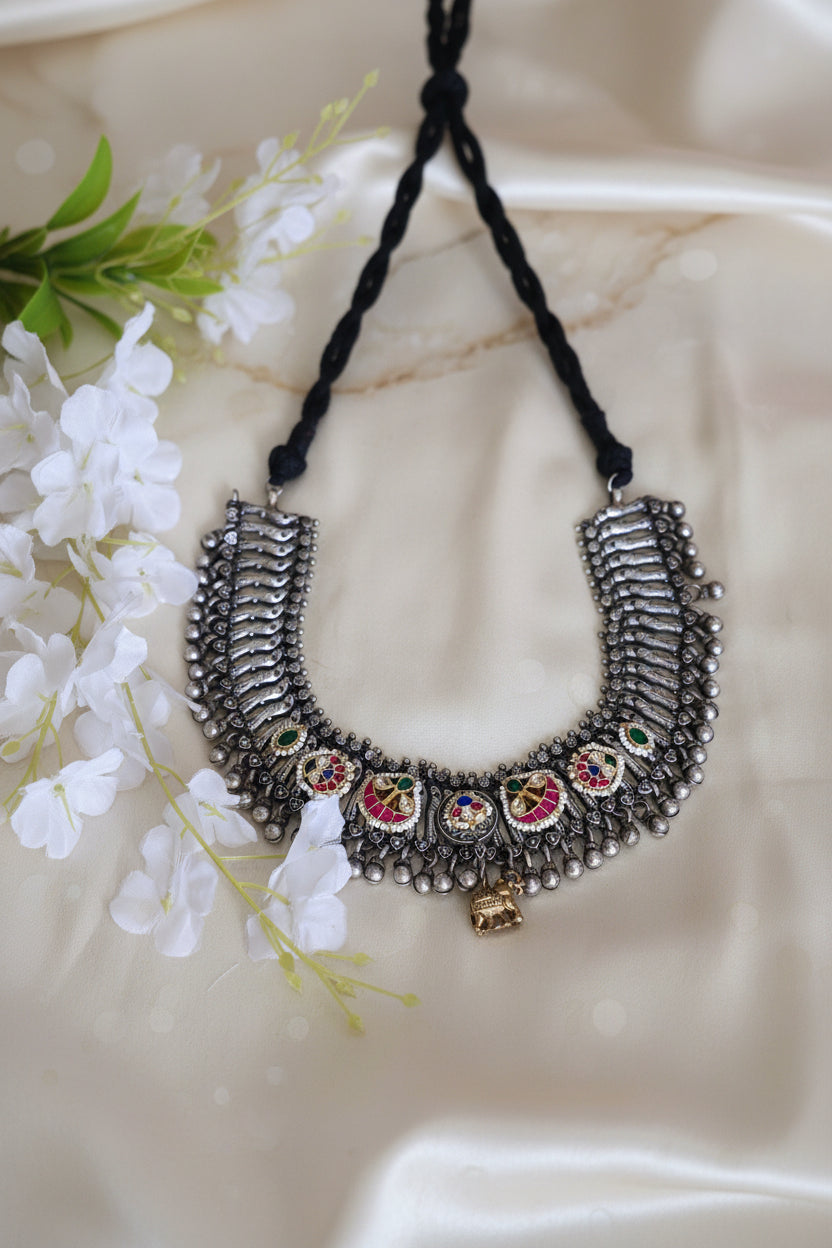 GhungrooRang Pacchi Kundan Choker | Premium Ghungroo Statement Necklace | Festive Jewellery