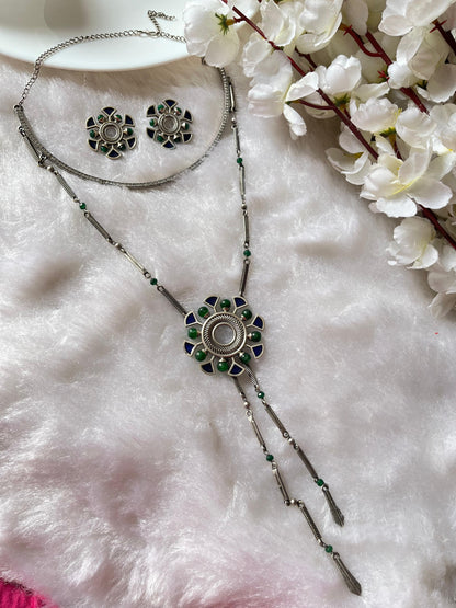 The Mayura Enamel Statement Necklace