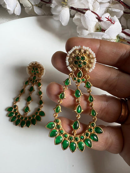 Meenakshi Meena Stone Danglers | Kundan Inspired Statement Earrings