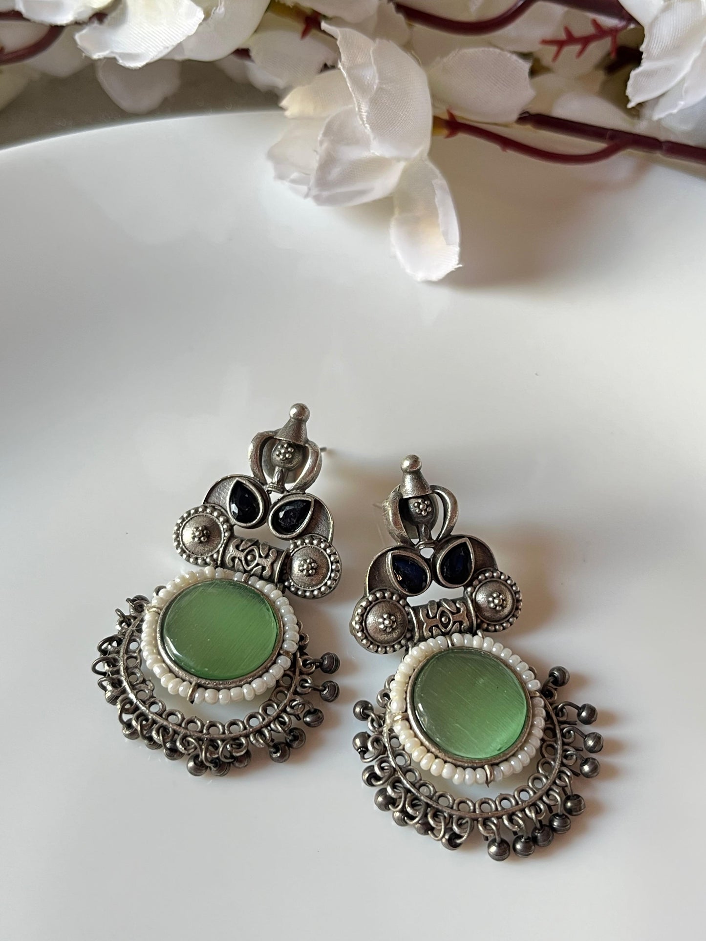 Heritage Stone Oxidised Earrings