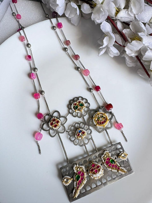 Gulposh Kundan Fusion SLA Statement Necklace for Women Online