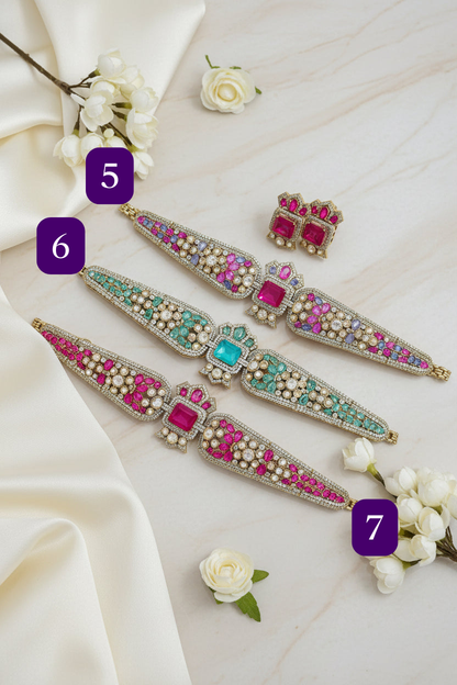 Vasundhara Multicolour Kundan Choker | Premium Traditional Indian Jewellery for Women