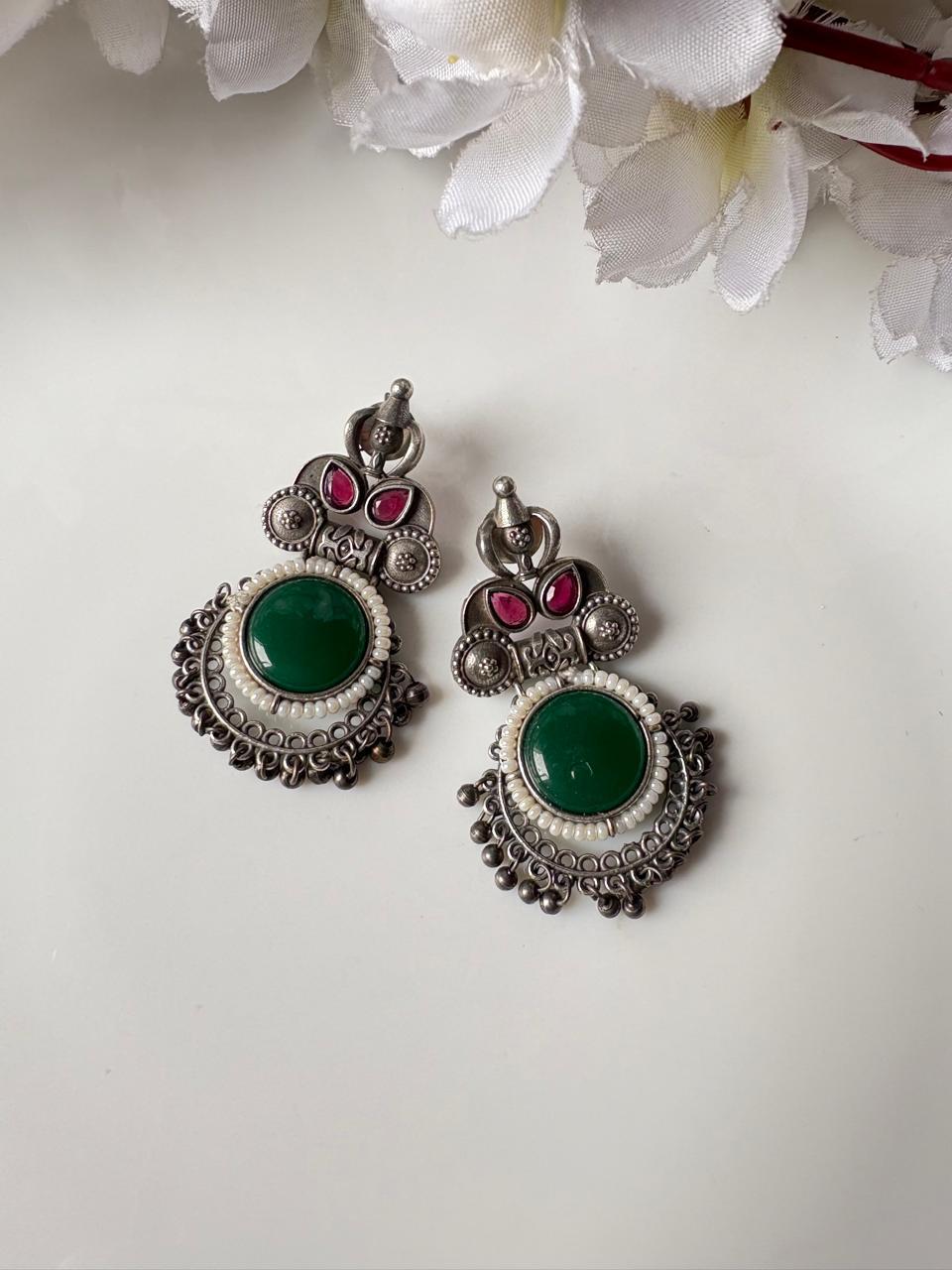 Heritage Stone Oxidised Earrings