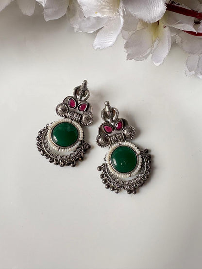 Heritage Stone Oxidised Earrings
