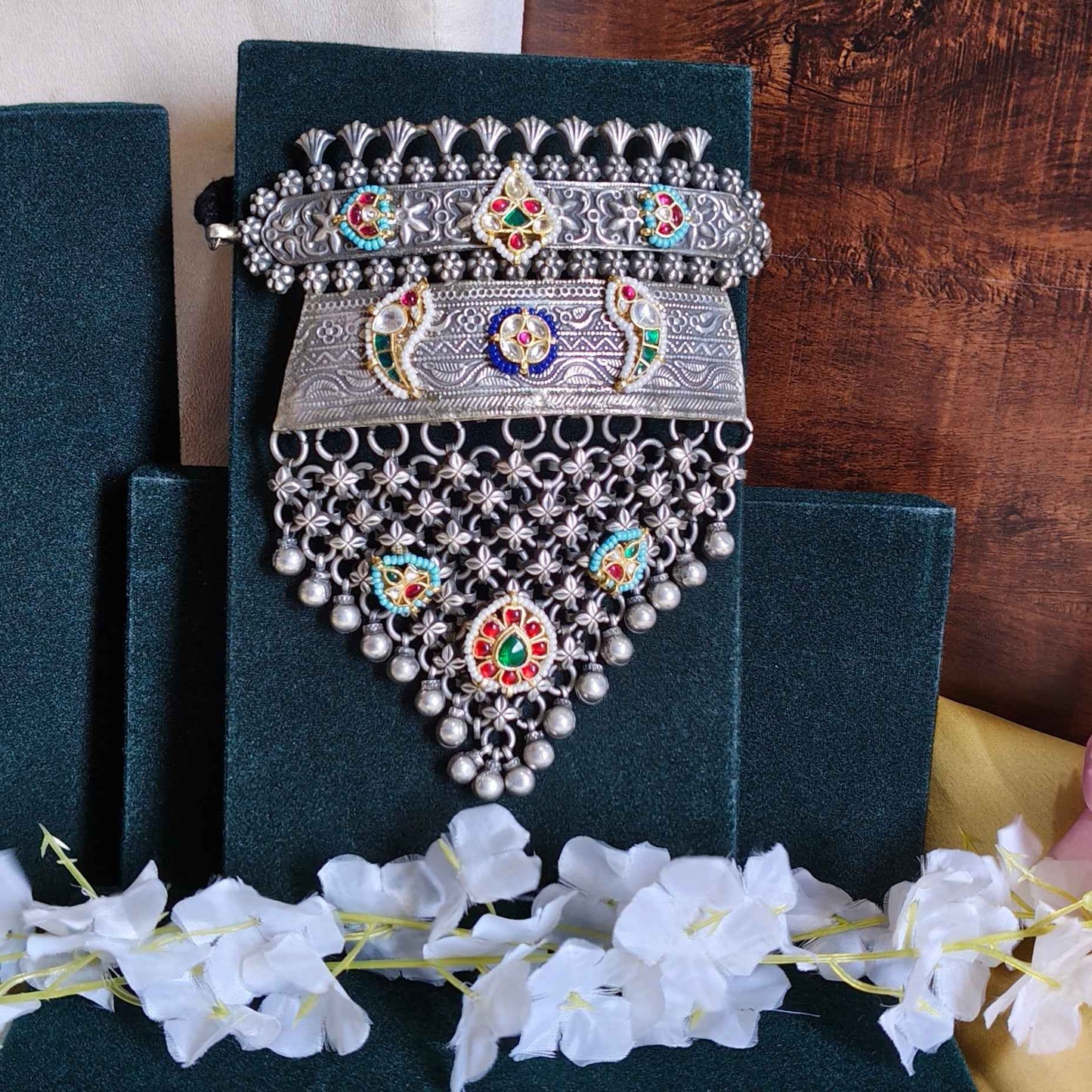 RajRiwaayat Rajputi Hasli with Pacchi Kundan | Premium Statement Heritage Necklace