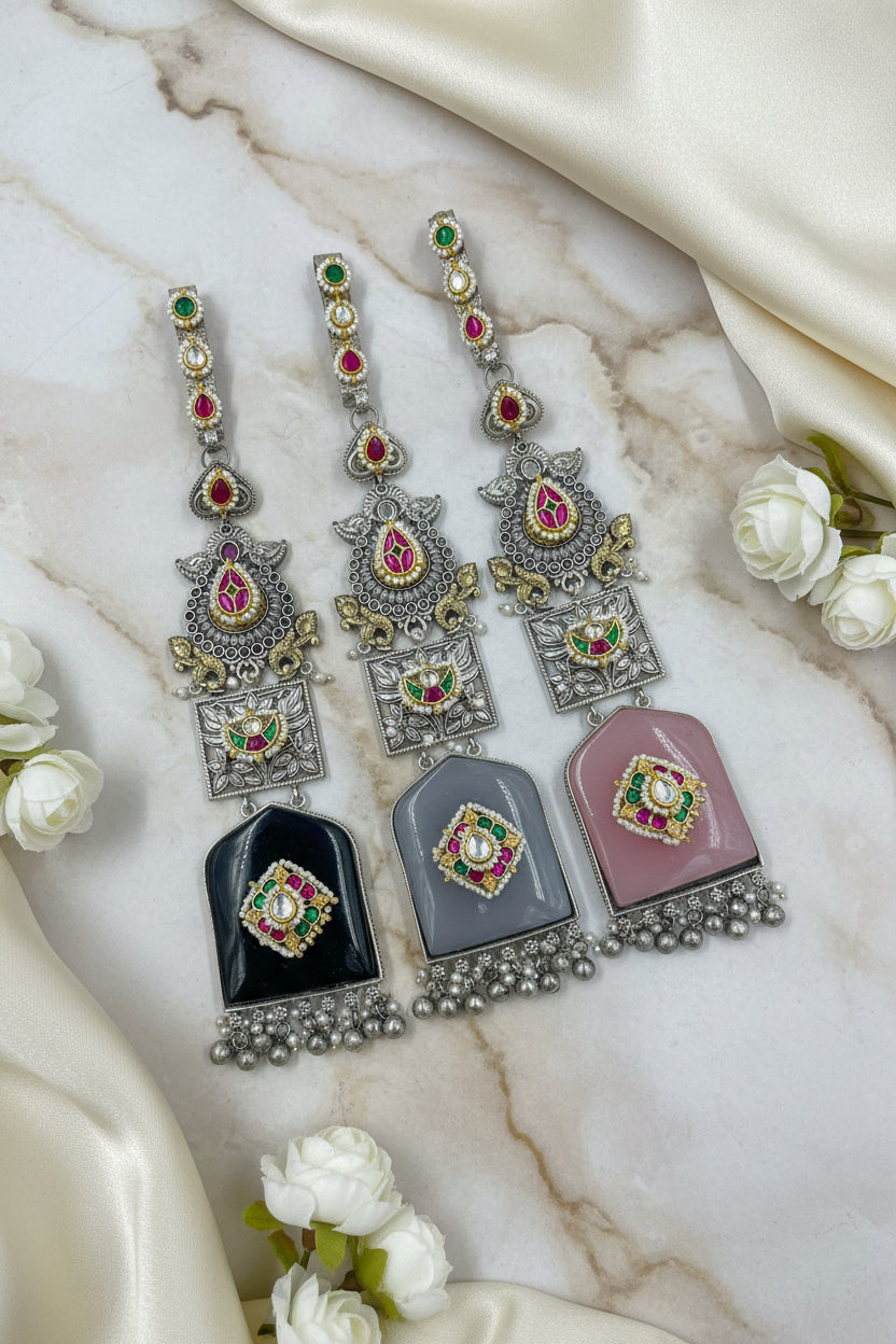 Vasundhara Kundan Fusion Kamar Jhuda | Dual Tone Waist Jewellery