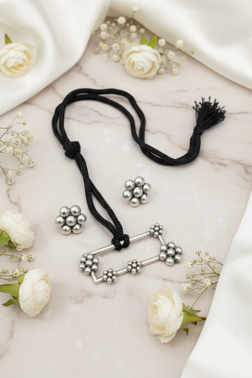 Varnika Noor Premium SLA Long Thread Necklace Set with Earrings Online