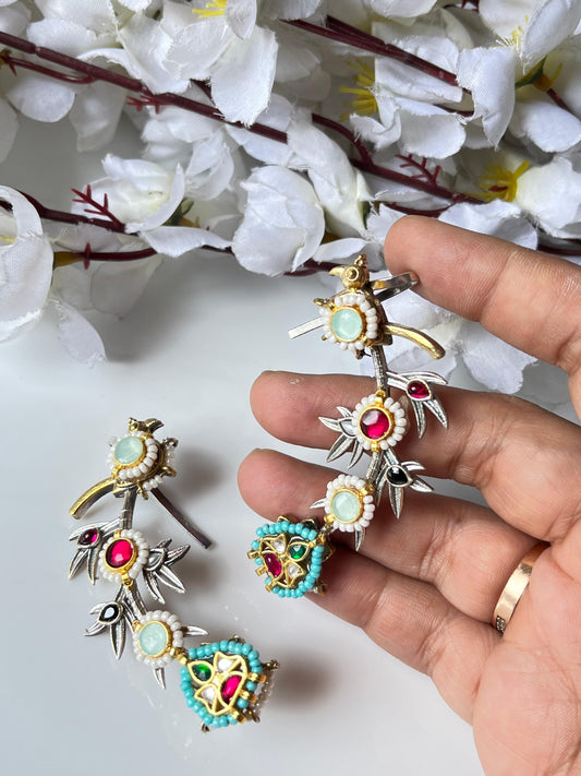 Pacchi Kundan Fusion Dual tone Earcuff