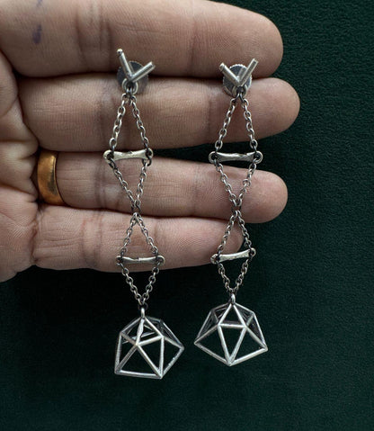 Aarvika Edge Premium SLA Long Statement Earrings Online