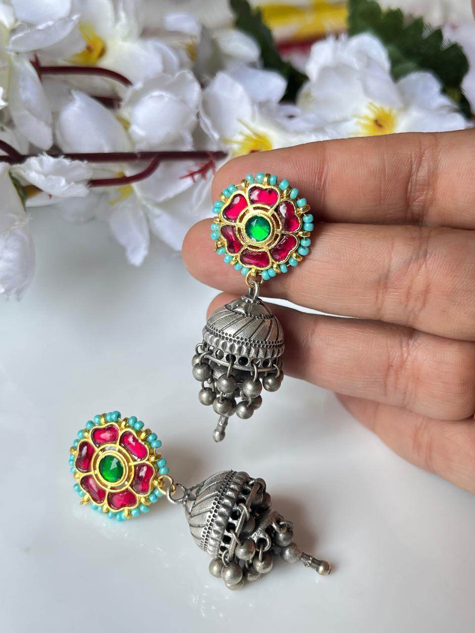 Zoya: Kundan Drop Earrings - Alankrent Luxe