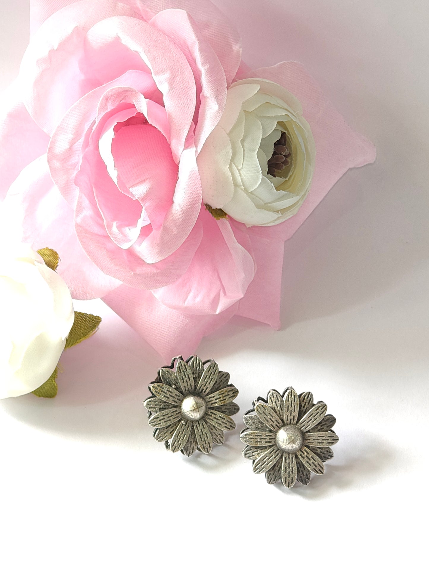 Affordable Silver-Look Ethnic Earrings | Collection of Studs & Danglers for Women