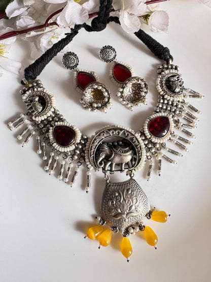 Elephant Hasli Jhumka Set - Alankrent Luxe