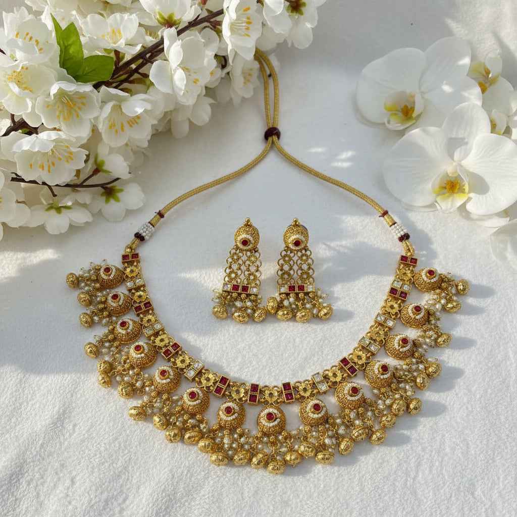 Riwaaz Temple Choker