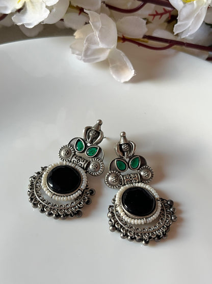 Heritage Stone Oxidised Earrings