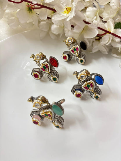 Sacred Nandi Kundan Statement Ring | Temple-Inspired Fusion Jewelry