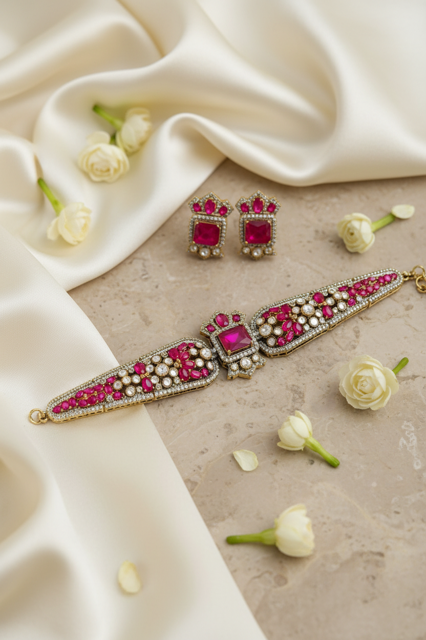 Vasundhara Multicolour Kundan Choker | Premium Traditional Indian Jewellery for Women