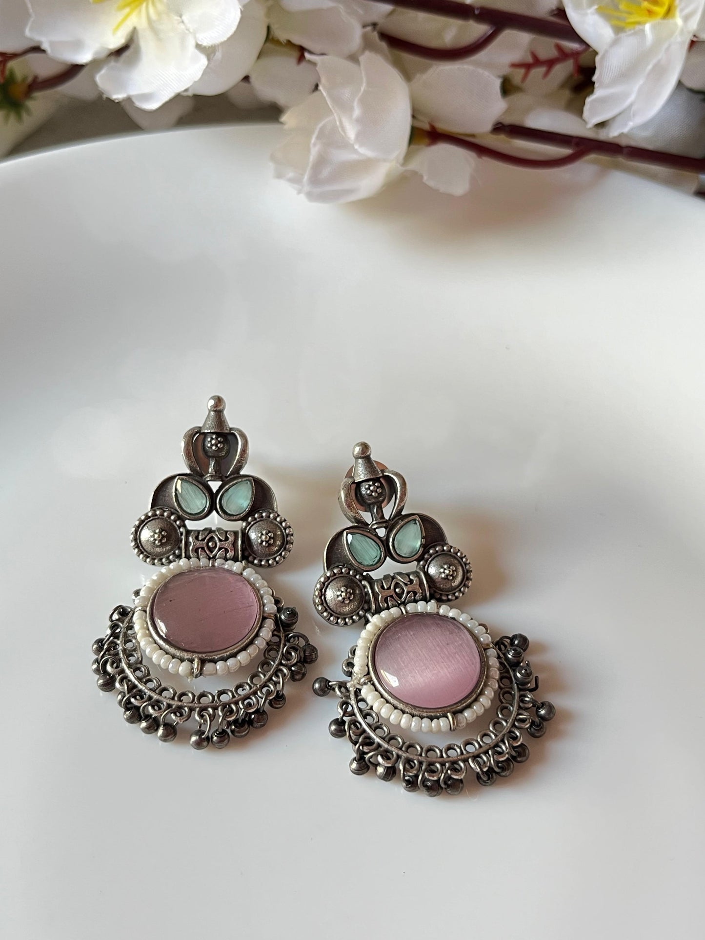 Heritage Stone Oxidised Earrings