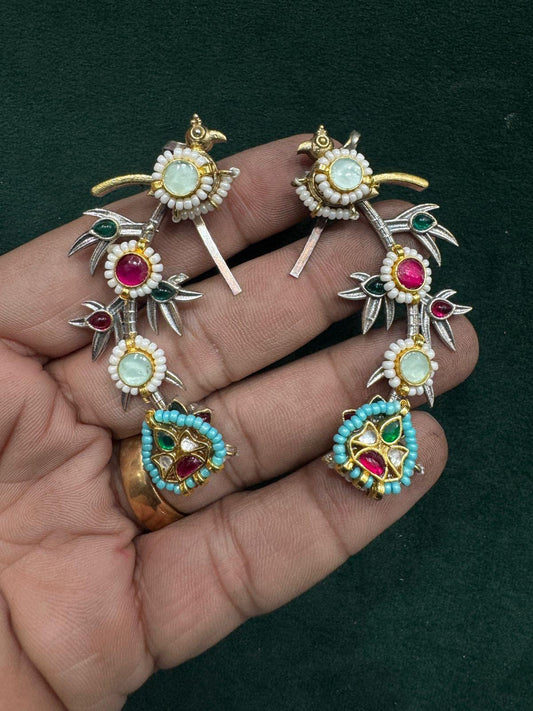 Pacchi Kundan Fusion Dual tone Earcuff