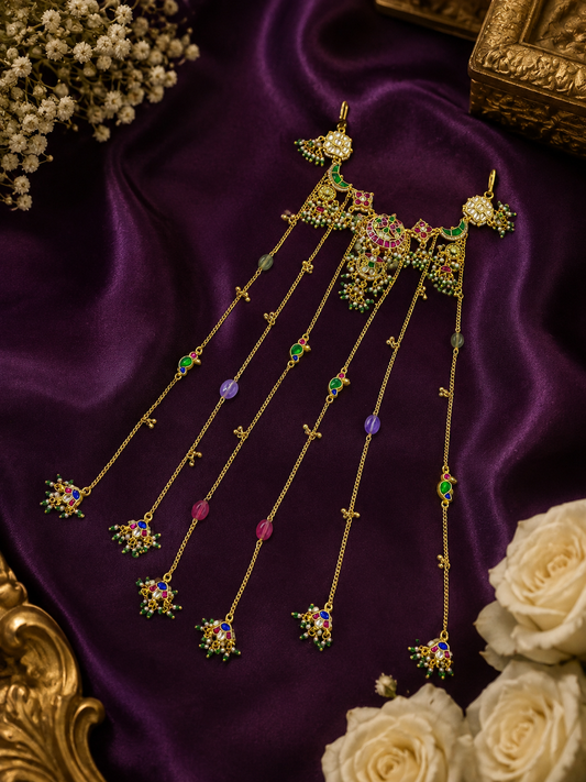 Rajmayuri Heritage Jadtar Hair Jhoomar | Bridal Hair Accessory for Women