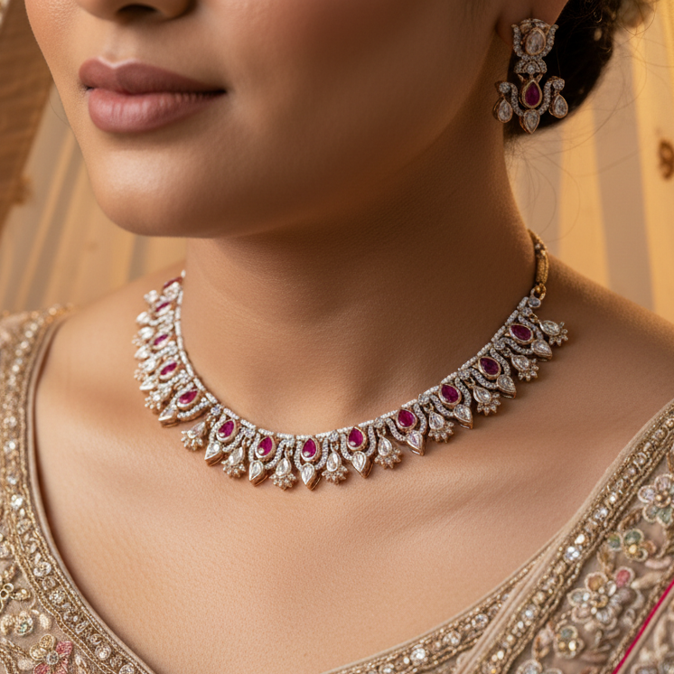 Padma Polki Necklace Set