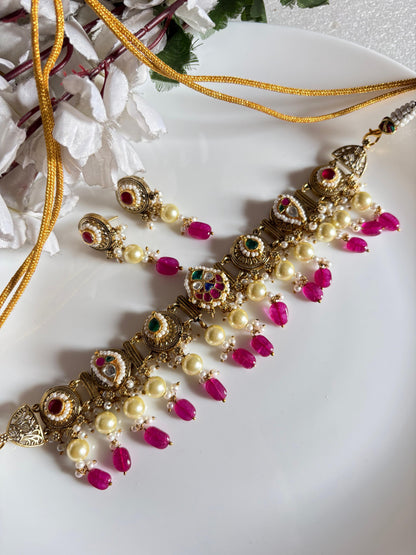 Kundan Gold Choker Necklace by Alankrent