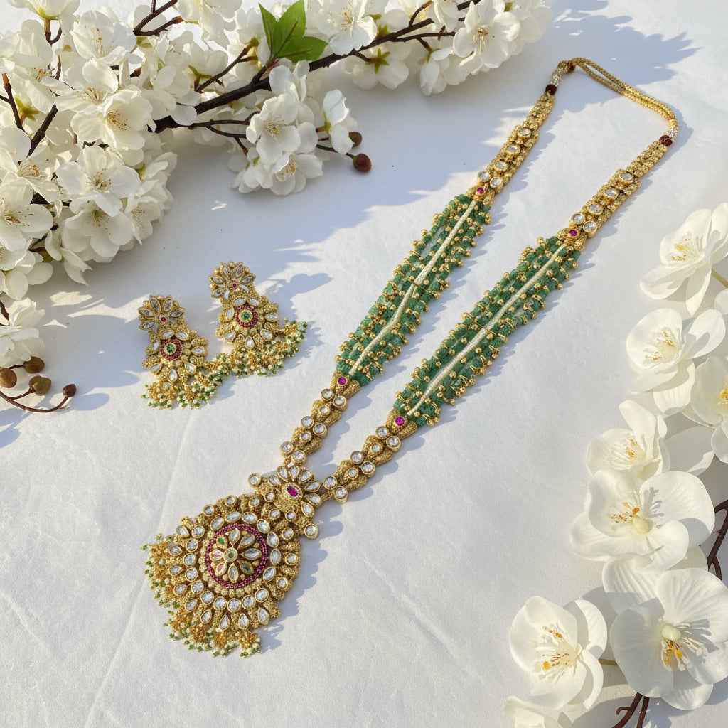 Elara Polki Haar Set