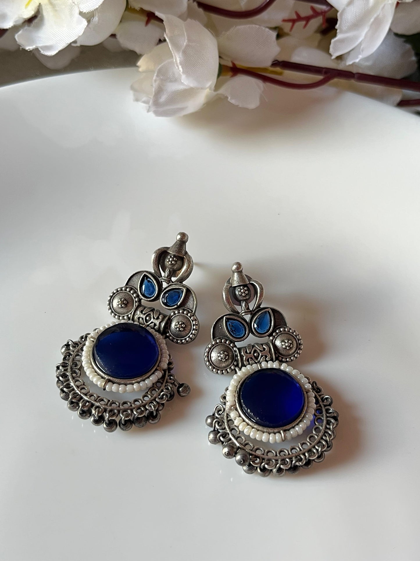 Heritage Stone Oxidised Earrings